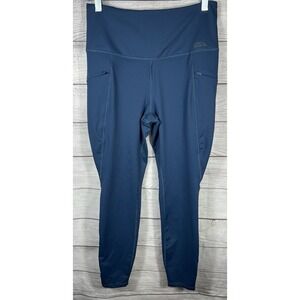Eddie Bauer Trail Tight Leggings Womens S Blue Athletic Hiking Pants Pockets